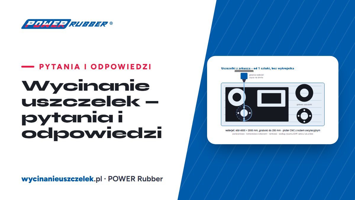 Wycinanie uszczelek — pytania i odpowiedzi — POWER Rubber