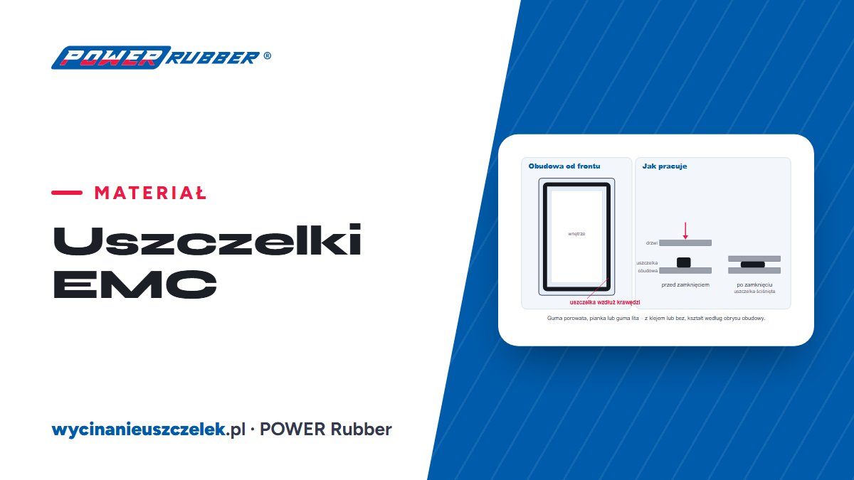 Uszczelki EMC — wycinanie uszczelek z materiałów przewodzących do obudów elektroniki — POWER Rubber