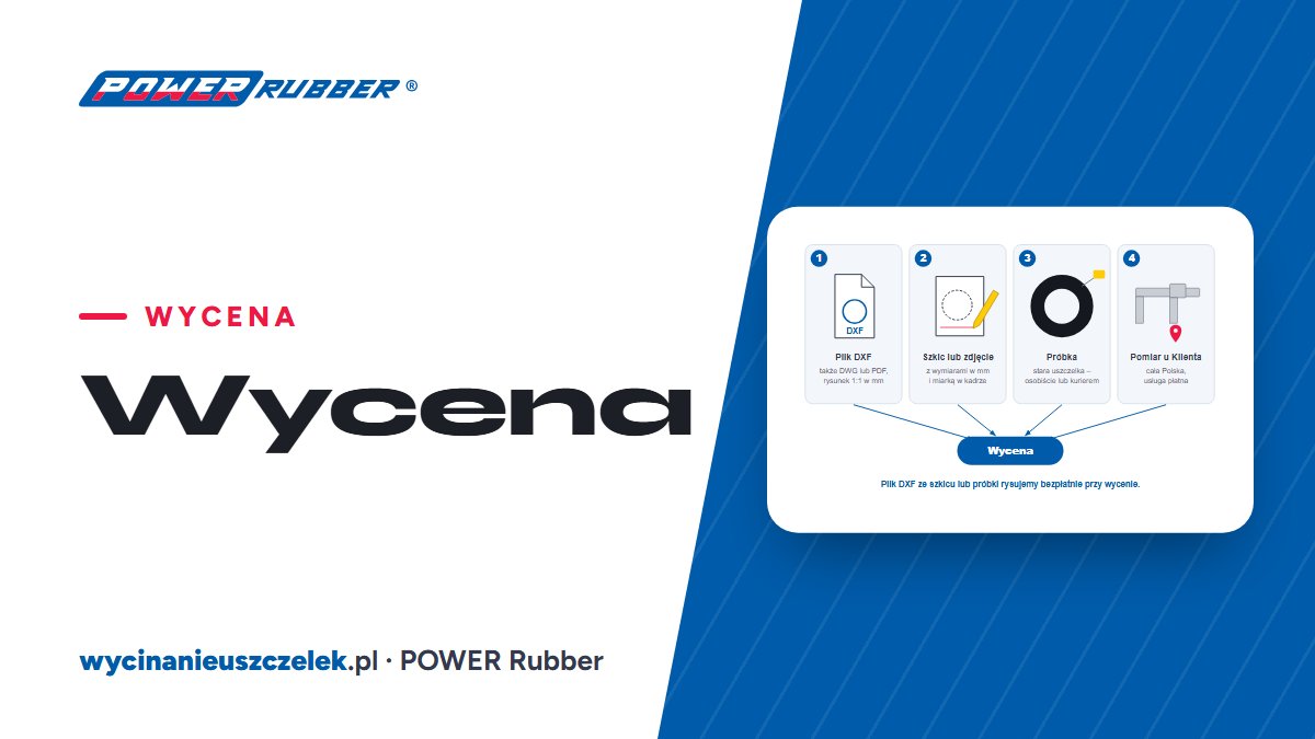 Wycena uszczelek — wyślij rysunek, zdjęcie lub wymiary — POWER Rubber